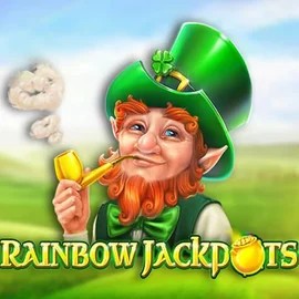 Rainbow Jackpots slot logo by Red Tiger Gaming at Jackpot Casino